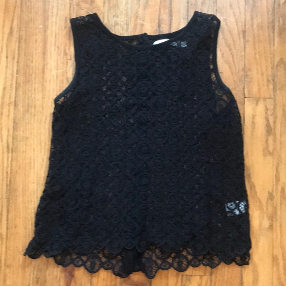 Madewell Tops - S/XS Madewell Hi-Line Black Lace Top
